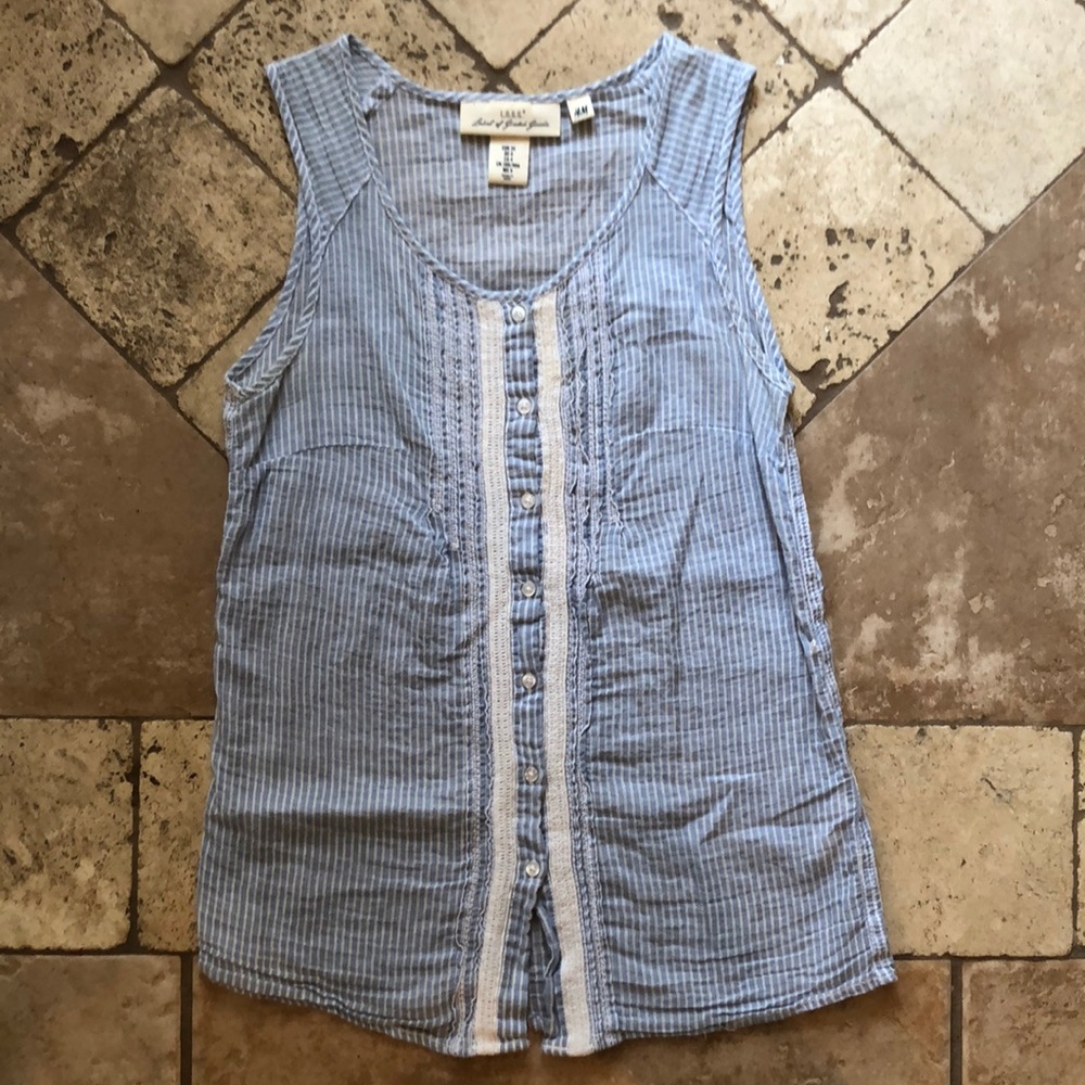 Blue and White Stripped Tank